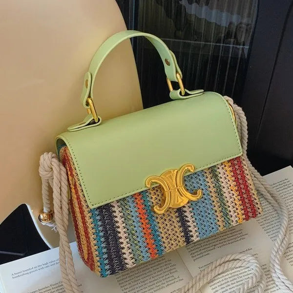 2025 High End Fashion Super Hot Niche Contrasting Color Bag Versatile Shoulder Messenger Bag with Great Texture and Portability