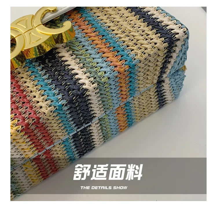 2025 High End Fashion Super Hot Niche Contrasting Color Bag Versatile Shoulder Messenger Bag with Great Texture and Portability