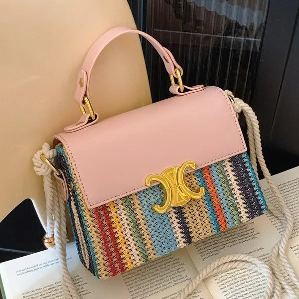 2025 High End Fashion Super Hot Niche Contrasting Color Bag Versatile Shoulder Messenger Bag with Great Texture and Portability