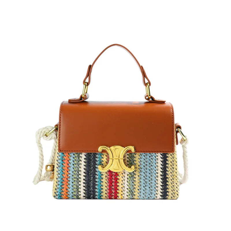 2025 High End Fashion Super Hot Niche Contrasting Color Bag Versatile Shoulder Messenger Bag with Great Texture and Portability