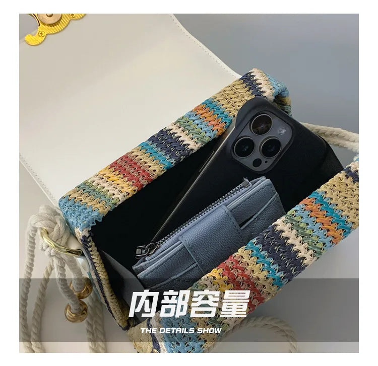 2025 High End Fashion Super Hot Niche Contrasting Color Bag Versatile Shoulder Messenger Bag with Great Texture and Portability