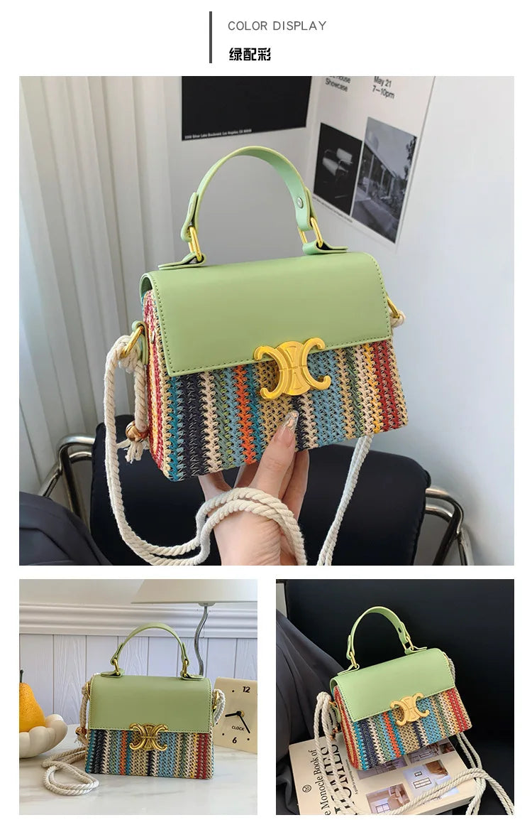 2025 High End Fashion Super Hot Niche Contrasting Color Bag Versatile Shoulder Messenger Bag with Great Texture and Portability