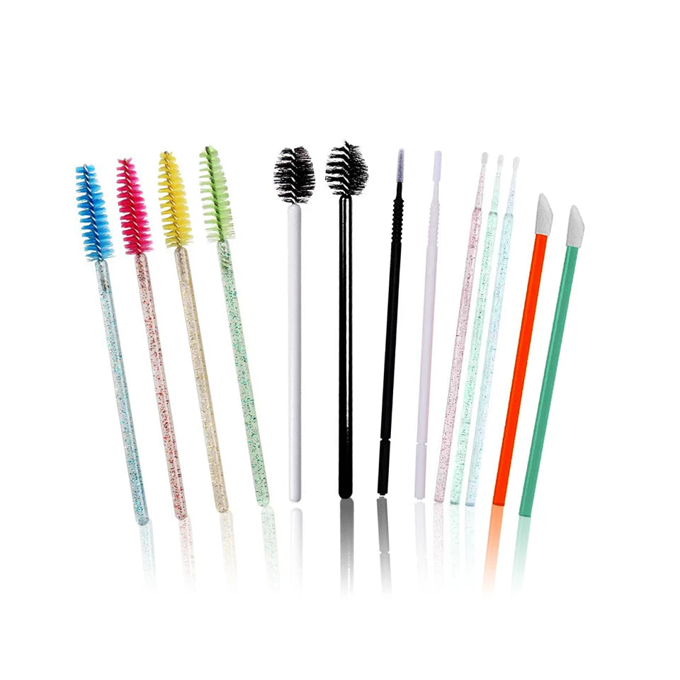 100Pcs Eyelash Cleaning Brush Lash Extension Micro Cotton Swab Individual Eyelashes Microbrush Beauty Makeup Clean Remover Tools