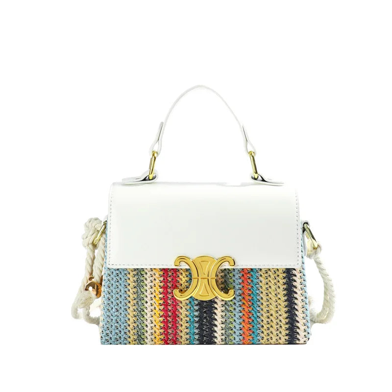 2025 High End Fashion Super Hot Niche Contrasting Color Bag Versatile Shoulder Messenger Bag with Great Texture and Portability