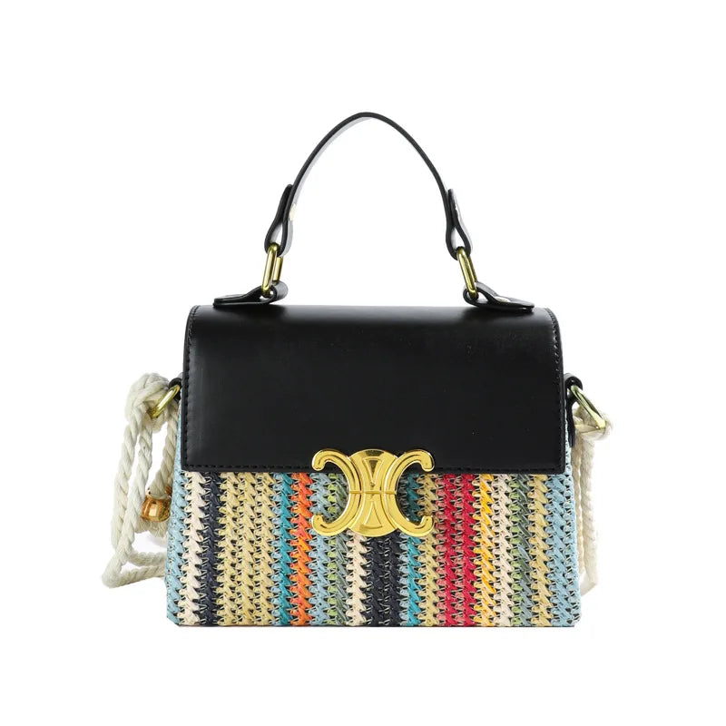 2025 High End Fashion Super Hot Niche Contrasting Color Bag Versatile Shoulder Messenger Bag with Great Texture and Portability