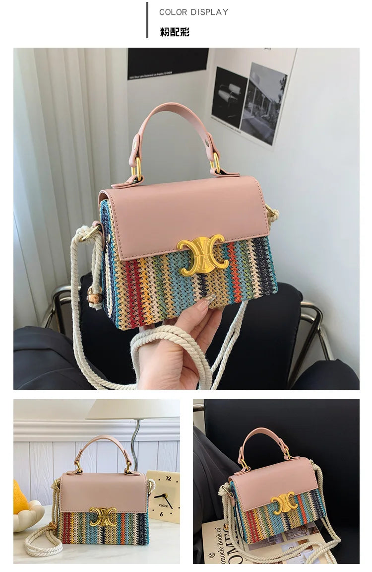 2025 High End Fashion Super Hot Niche Contrasting Color Bag Versatile Shoulder Messenger Bag with Great Texture and Portability
