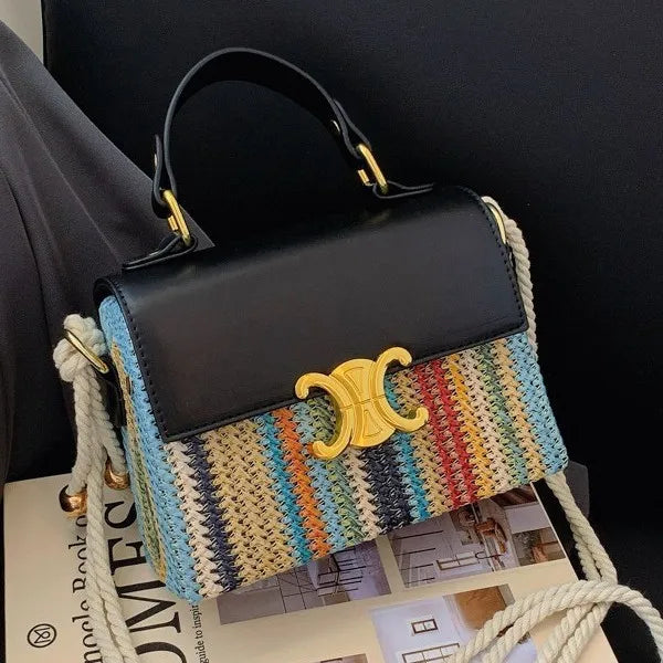 2025 High End Fashion Super Hot Niche Contrasting Color Bag Versatile Shoulder Messenger Bag with Great Texture and Portability
