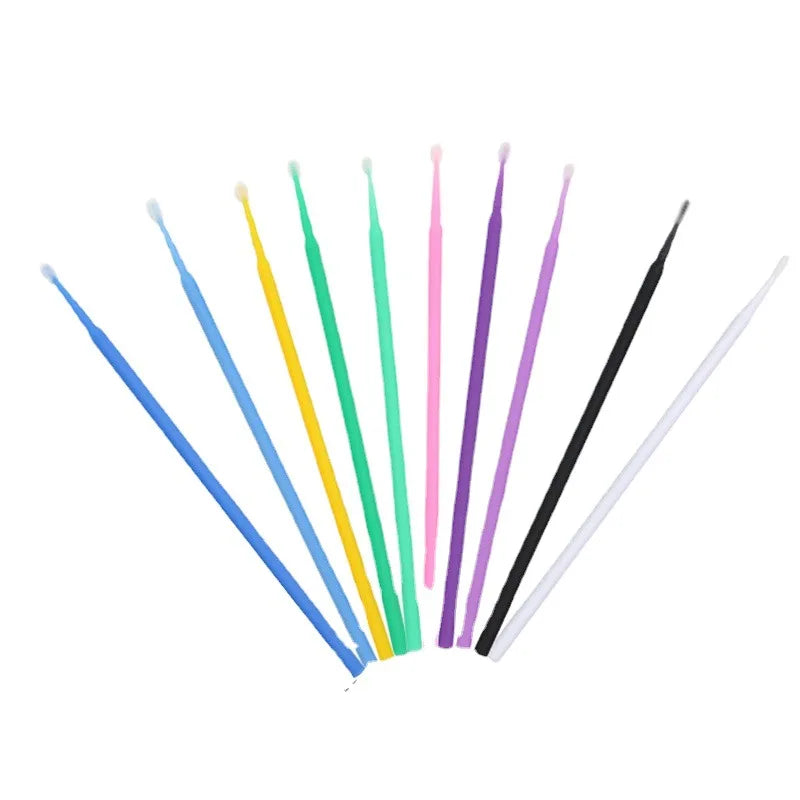 100PCS Disposable MicroBrush Eyelashes Extension Individual Lash Removing Swab Micro Brush For Eyelash Extension Tools