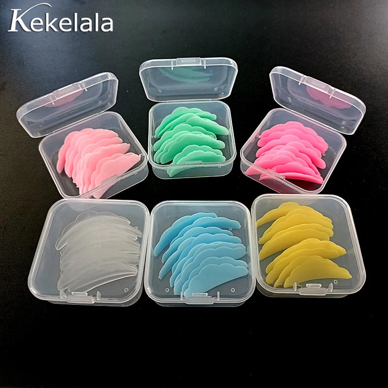 10Pcs Reusable Eyelash Lifting Kit Silicone lamination Pad Eyelash Perm Rods 3D Eyelashes Extension Curler Pad Makeup Tool