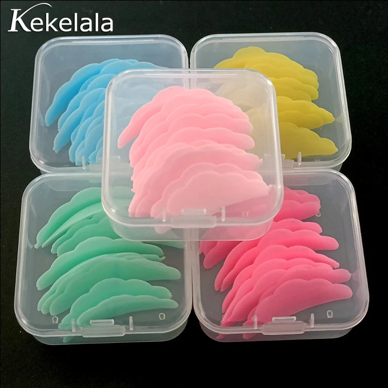 10Pcs Reusable Eyelash Lifting Kit Silicone lamination Pad Eyelash Perm Rods 3D Eyelashes Extension Curler Pad Makeup Tool