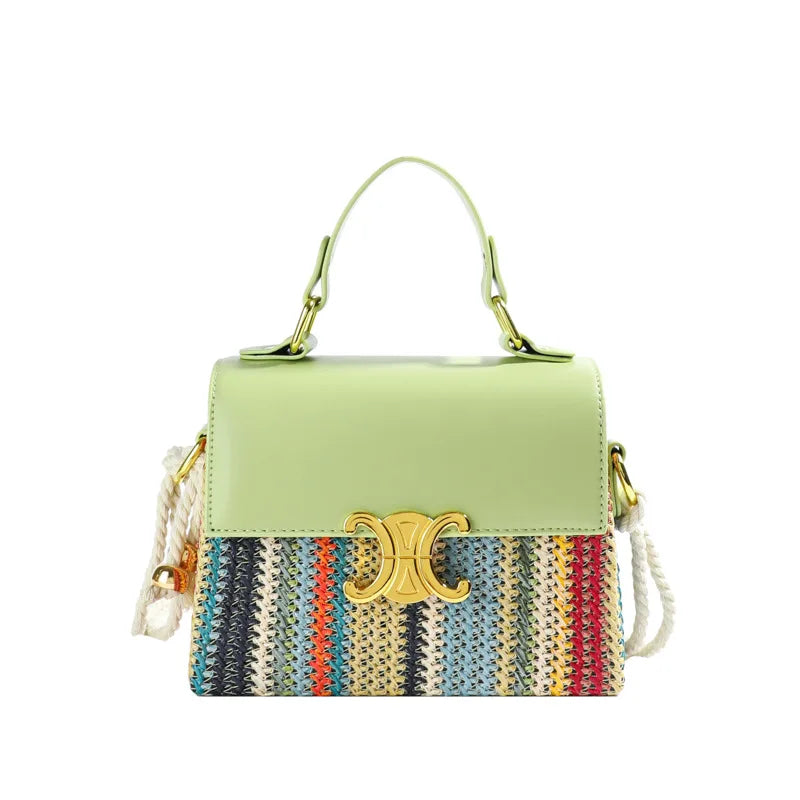 2025 High End Fashion Super Hot Niche Contrasting Color Bag Versatile Shoulder Messenger Bag with Great Texture and Portability