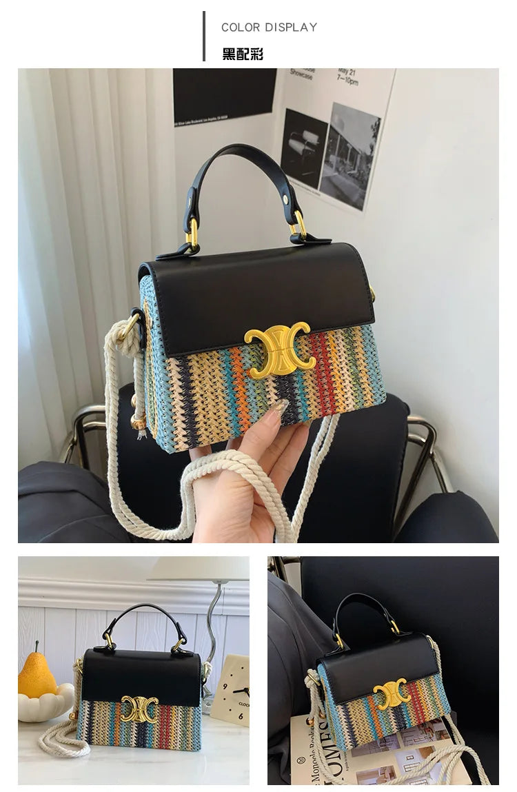2025 High End Fashion Super Hot Niche Contrasting Color Bag Versatile Shoulder Messenger Bag with Great Texture and Portability