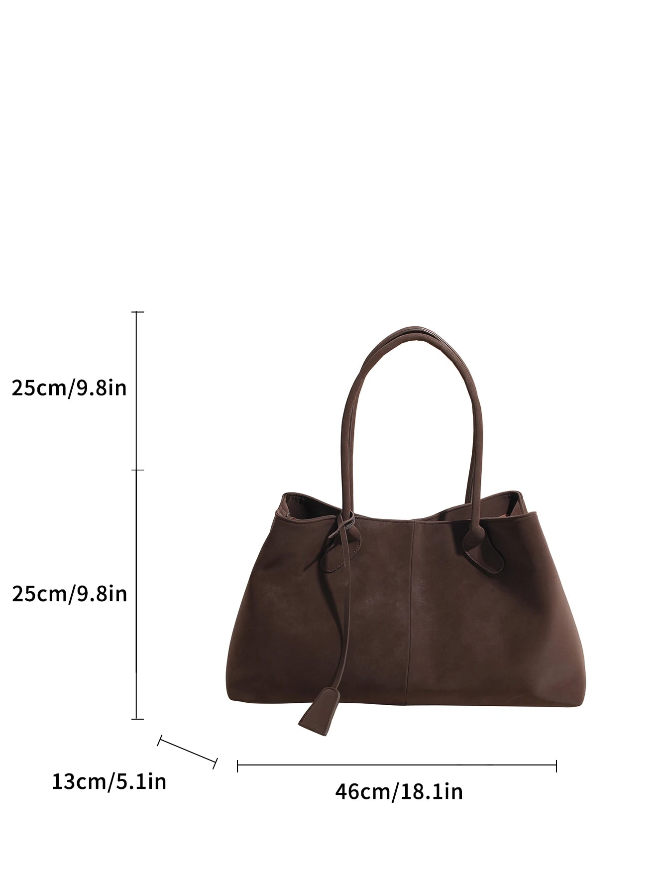 Large capacity flannel tote bag, women's high-end single-shoulder bag, handbag with unique design