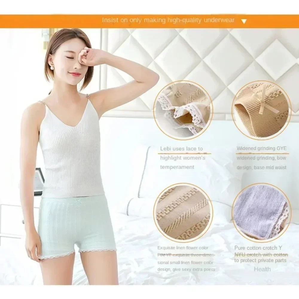 Lace Seamless Shorts Safety Short Pants Women High-stretch Boxer Briefs Sexy Short Women Dress Under Skirt Shorts Underwear Girl