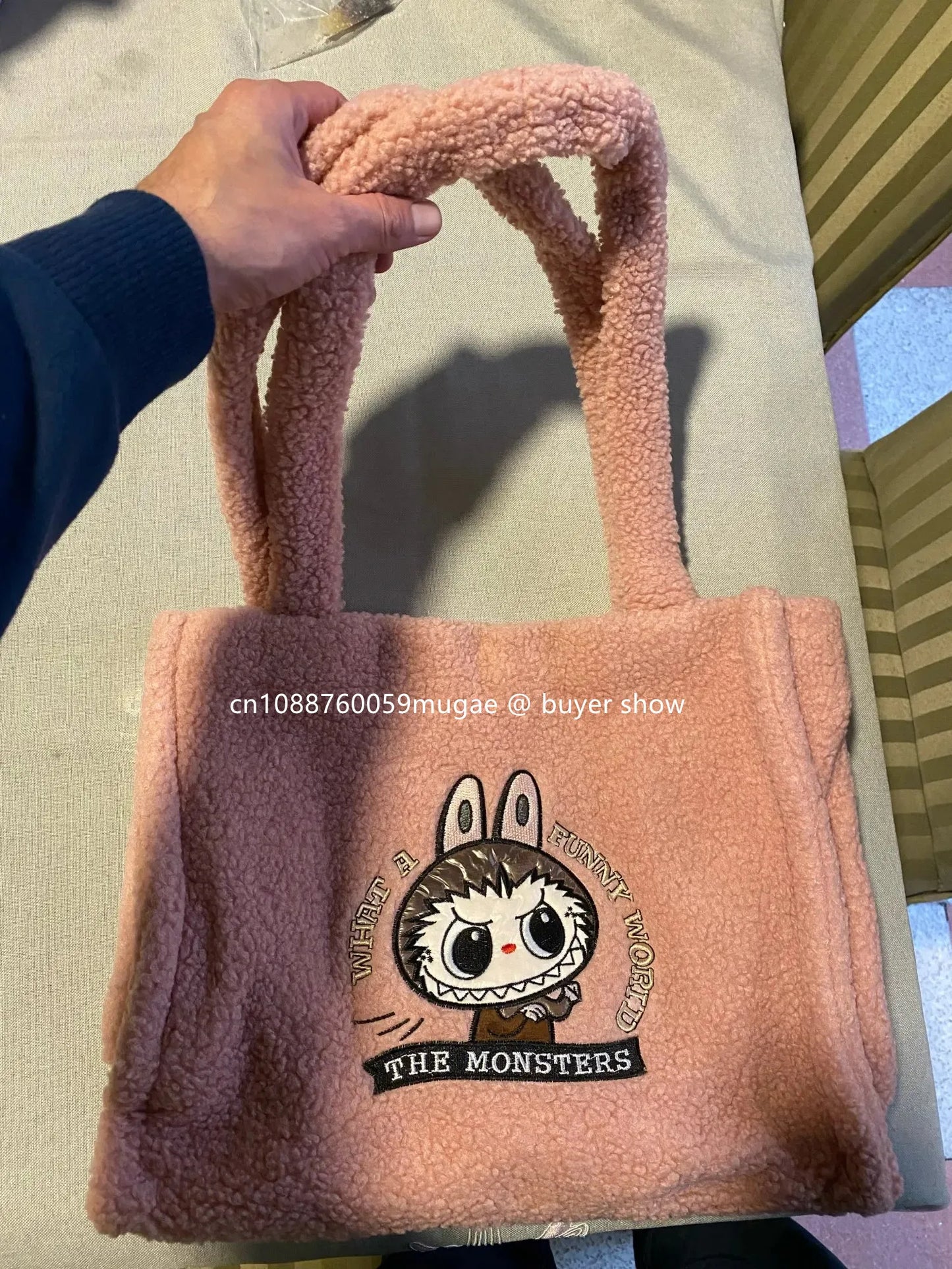 Labubu Shoulder Bag Cartoon Large Capacity Handbag Plush Toy Bag Student Crossbody Bags The Monsters Outdoor Travel Use