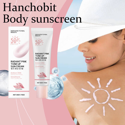 Hanchobit Body Sunscreen Cream Moisturizing Daily Prevent Sunburn Reduce Dryness Brightening Skin Tone Non-greasy Sunblock Cream