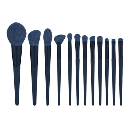 ZOREYA 10pcs Black Natural Hair Makeup Brush Pro Set Big Powder Foundation Blush Eyeshadow Face Make Up Brushes Tools Maquillajs