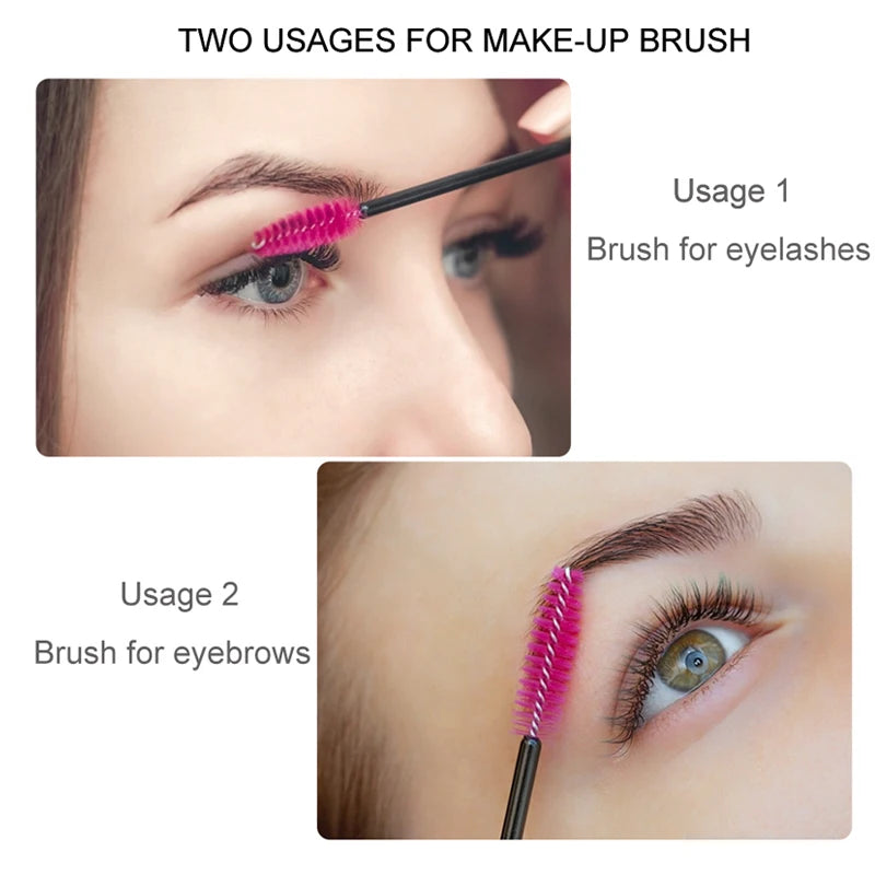 LTWEGO Disposable Eyelashes Brushes Eyelashes Extension Tools Eyebrow Brush Mascara Wands Applicator Spoolers Eyelashes Cosmetic