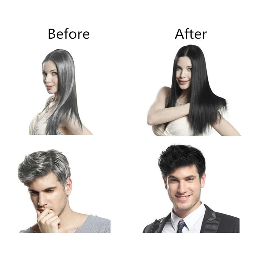 250ML Black Hair Shampoo For Men Women 5 Minutes Fast Become Black Hair Dye Herb Natural Hair Care Restore Colorant Shampoo