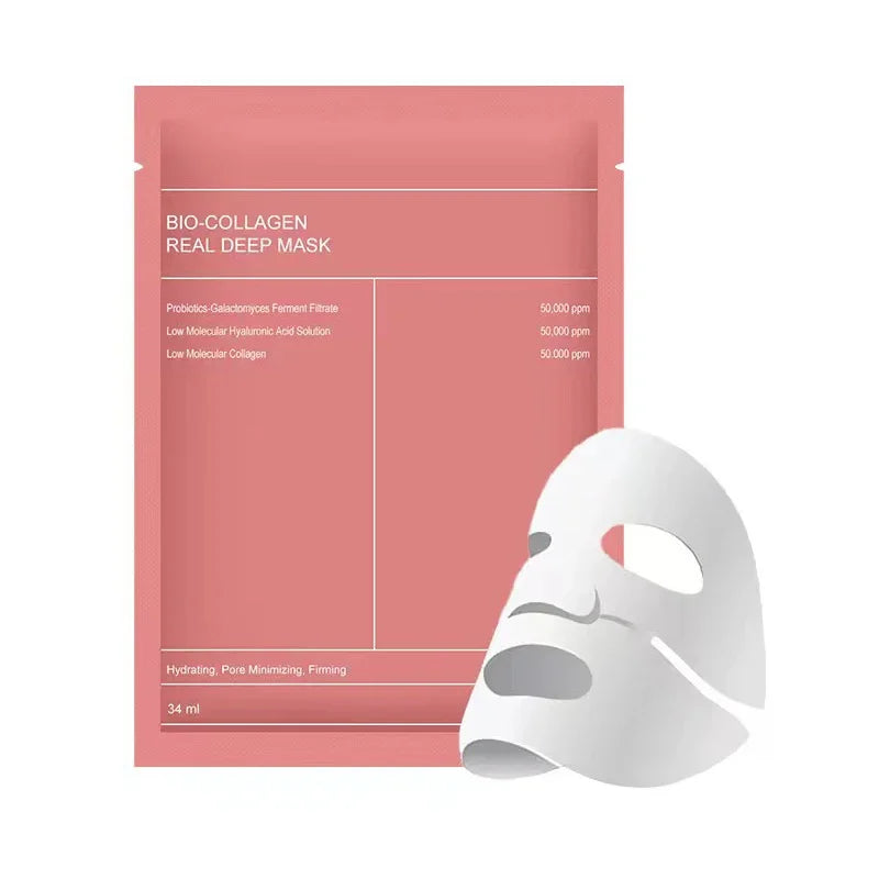 Bio-Collagen Face Mask Shrink Pore Deep Moisturizing Overnight Mask Anti-Wrinkle Hydrating Refreshing Brightening Face Skin Care
