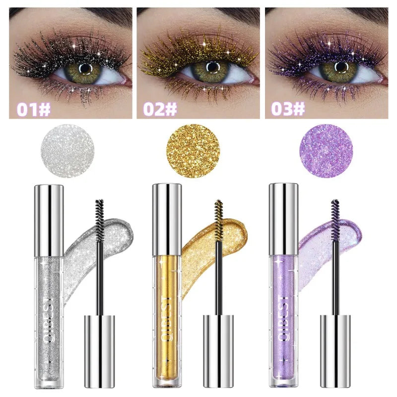 Sparkler Eyelash Cream Shine Broken Diamond Mascara Glitter Sparkling Snowflakes EyeLash Waterproof Mascara Eyelash Styling Tool