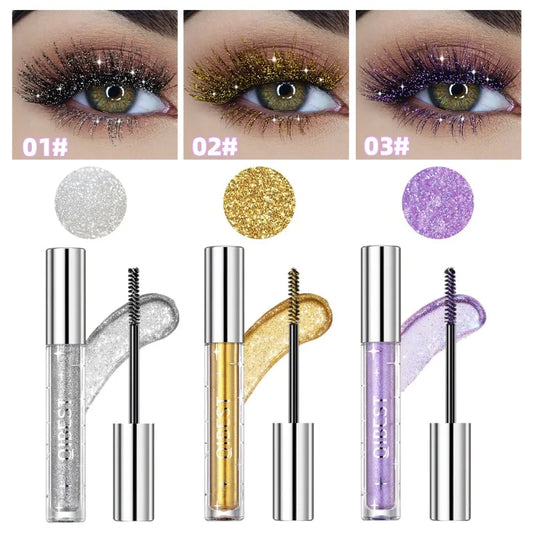 Sparkler Eyelash Cream Shine Broken Diamond Mascara Glitter Sparkling Snowflakes EyeLash Waterproof Mascara Eyelash Styling Tool