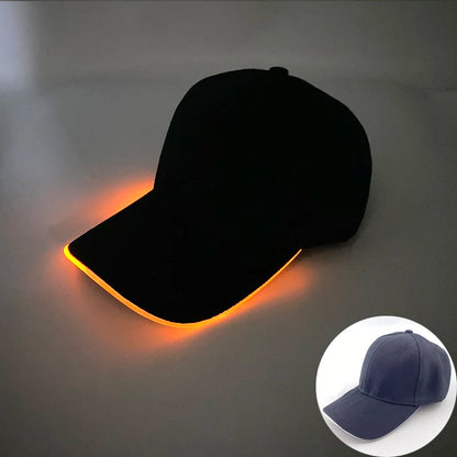 Trendy Light Up Glowing Baseball Hat LED Luminous Hip Hop Rap Cap DJ Dance NightClub Bar Party Props Neon Hiphop Hat Supplies