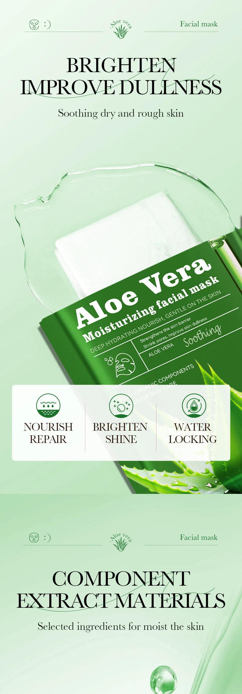 10pcs SADOER Fruit Floral Fragrance Face Mask Moisturizing Firming Hydrating Chamomile Blueberry Facial Masks For Face Skin Care