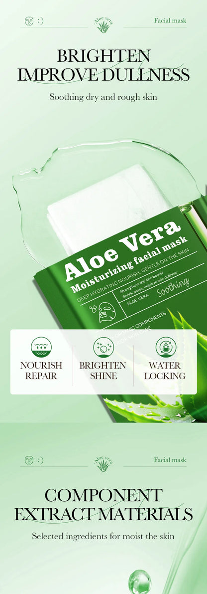 10pcs SADOER Fruit Floral Fragrance Face Mask Moisturizing Firming Hydrating Chamomile Blueberry Facial Masks For Face Skin Care