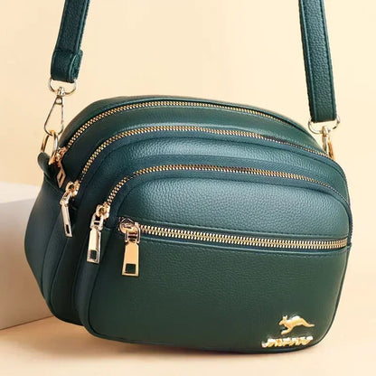 Luxury Ladies Handbag Sac High Quality Soft Leather Purse Fashion Women Shoulder Messenger Bag Multi-pocket Wear-resistant Bag