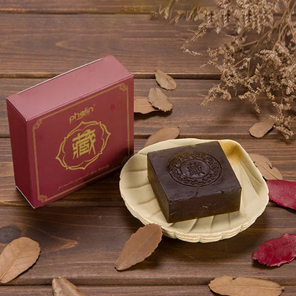 Tibetan Ancient Formula Black Soap Face Clean Chinese Herbal Soap with Cordyceps Sinensis