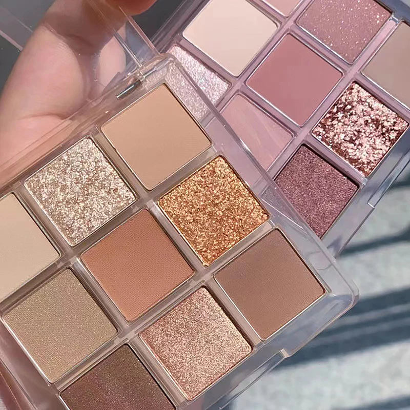 1PC Glitter Powder Earth Color Lasting Monochrome Eyeshadow Palette Eye Makeup Eye Shadow Pearl Non-smudging Delicate Smooth﻿