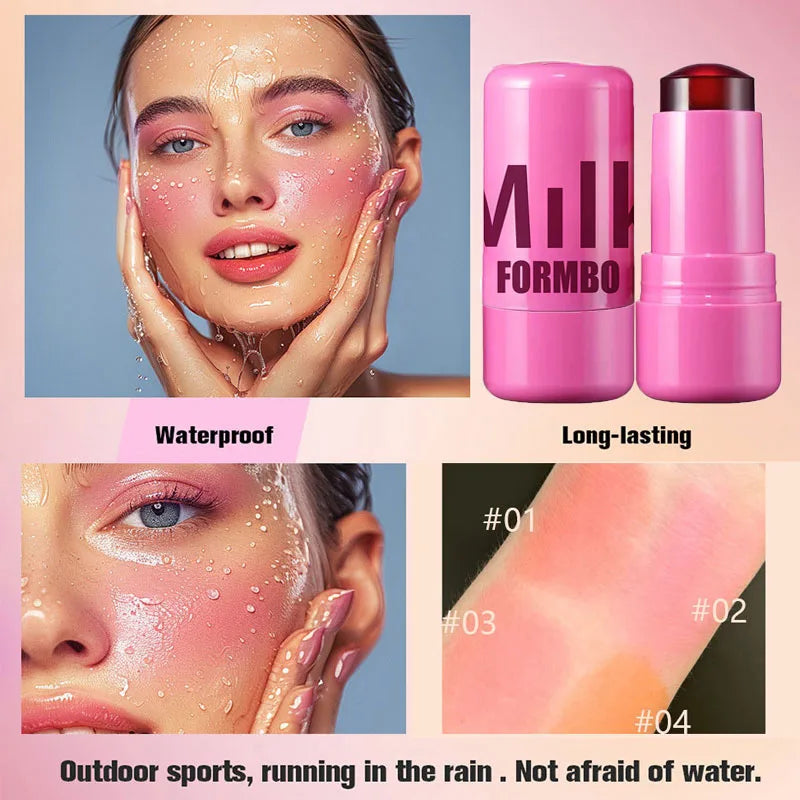 Jelly Blush Lip Gloss Stick For Lazy People To Contou  Even Skin Tone Brighten And Color Easy To Apply For Both Lips And Face