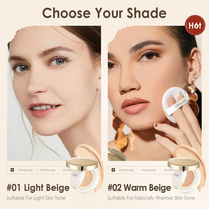 FOCALLURE Foundation Air Cushion Waterproof Matte Base Poreless Full Coverage Face Cream Smooth Foundation Cosmetics