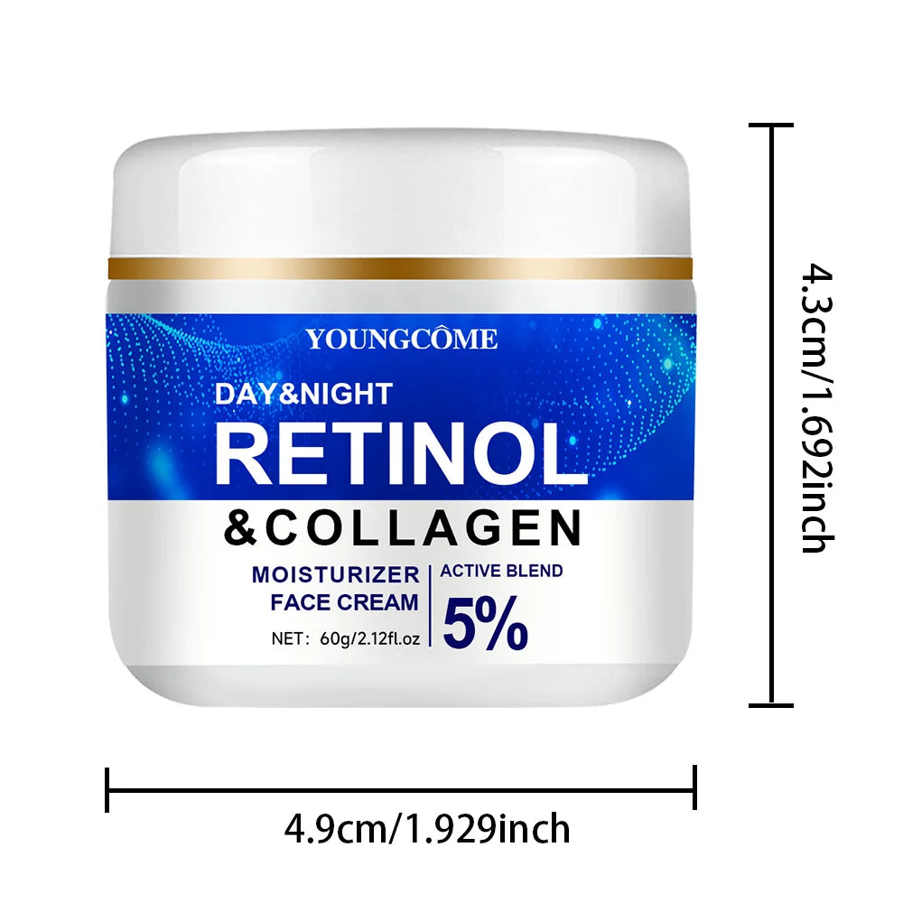 Collagen Retinol Hyaluronic Acid Facial Cream  Anti-wrinkle, dark circles, tightens pores, moisturizes lightens fine lines