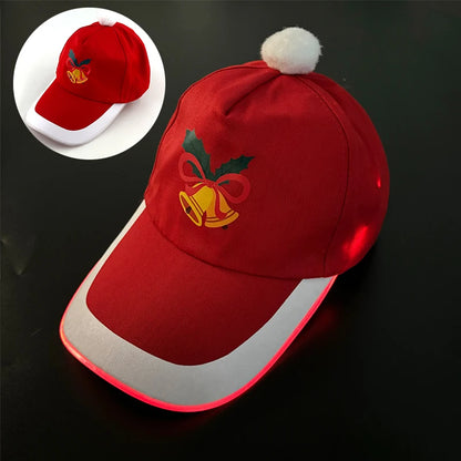 Trendy Light Up Glowing Baseball Hat LED Luminous Hip Hop Rap Cap DJ Dance NightClub Bar Party Props Neon Hiphop Hat Supplies