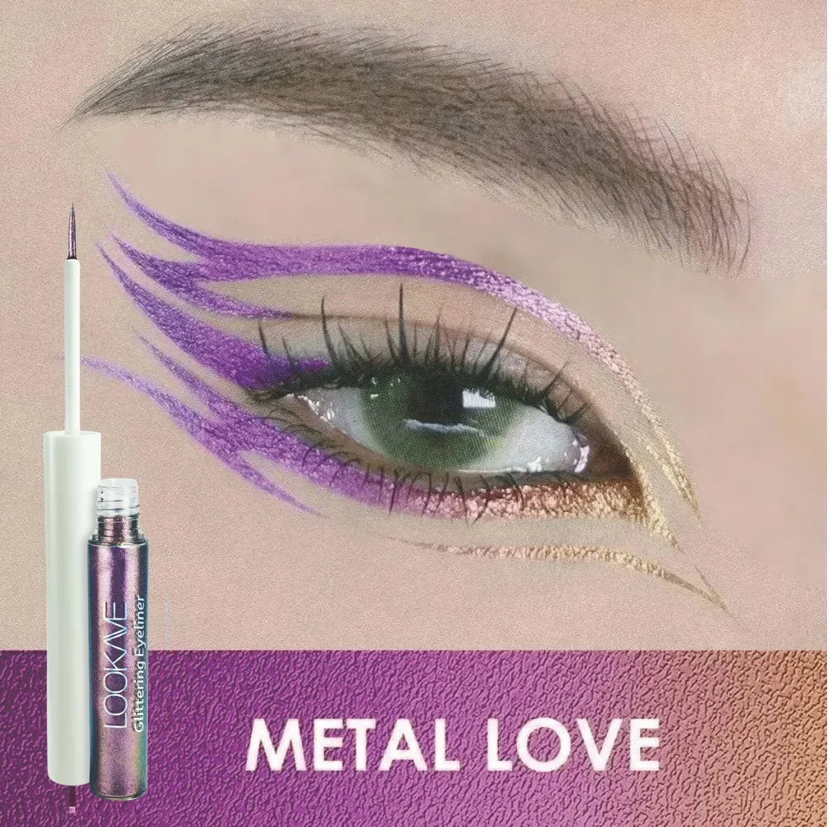 Shiny Chameleon Green Liquid Eyeliner Metallic Eyeshadow Multicolor Eye Liner Pearlescent Polarized Glitter Eye Pigment Makeup