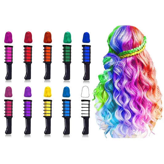 1pc Hair Color Chalk Temporary Color Wax For Hair Cover Fashion Design Crayons White Hair Dye Shampoo Chalk Hairs Coloring Combs