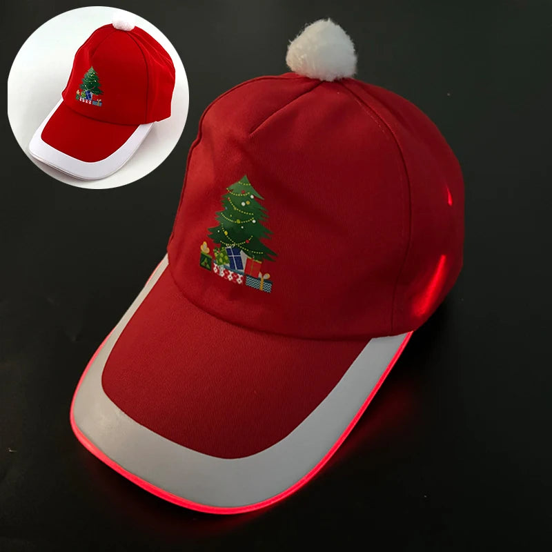 Trendy Light Up Glowing Baseball Hat LED Luminous Hip Hop Rap Cap DJ Dance NightClub Bar Party Props Neon Hiphop Hat Supplies
