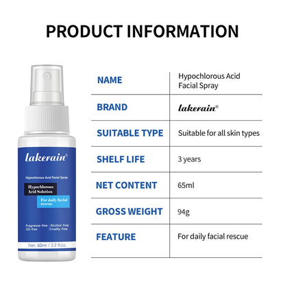 Hypochlorous Acid Facial Spray For daily facial rescue Versatile uses for every skin need Acne Calm Redness Eyelid lrritation