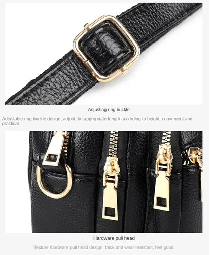 Luxury Ladies Handbag Sac High Quality Soft Leather Purse Fashion Women Shoulder Messenger Bag Multi-pocket Wear-resistant Bag