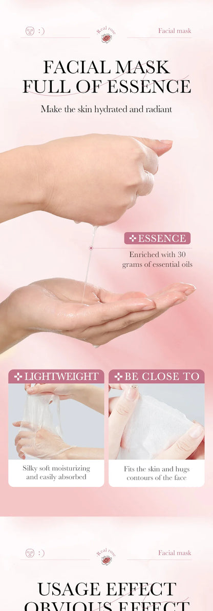 10pcs SADOER Fruit Floral Fragrance Face Mask Moisturizing Firming Hydrating Chamomile Blueberry Facial Masks For Face Skin Care