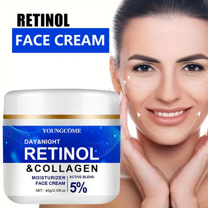 Collagen Retinol Hyaluronic Acid Facial Cream  Anti-wrinkle, dark circles, tightens pores, moisturizes lightens fine lines