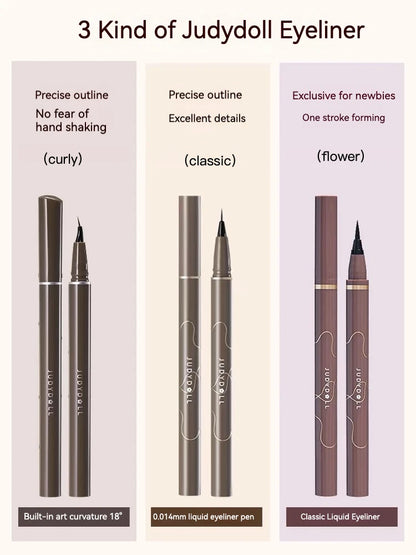 JUDYDOLL Super Fine Eyeliner Fine Brushwork Stain Free Waterproof Anti Shake Long lasting Fast Drying Slim And Enlarged Eyes