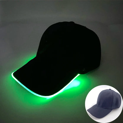 Trendy Light Up Glowing Baseball Hat LED Luminous Hip Hop Rap Cap DJ Dance NightClub Bar Party Props Neon Hiphop Hat Supplies