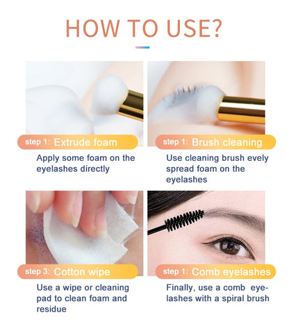 CNKESS 60ml eyelash hair beauty care makeup tools Eyelash extension shampoo bottle handmade synthetic manufacturers wholesale