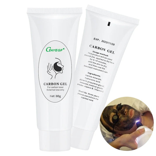 80g Facial Carbon Gel Skin Deep Cleansing Moisturizing Black Mask Pore Shrinking Oil Control Active Nano Toner Face Care Tool