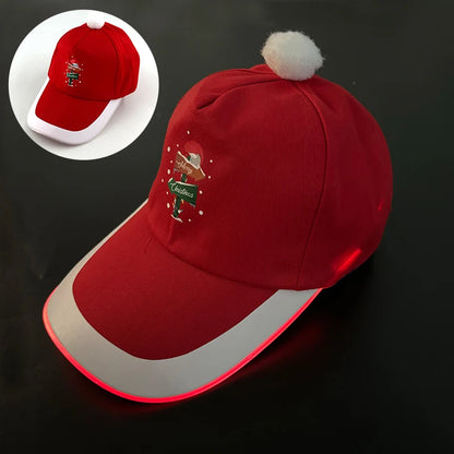 Trendy Light Up Glowing Baseball Hat LED Luminous Hip Hop Rap Cap DJ Dance NightClub Bar Party Props Neon Hiphop Hat Supplies