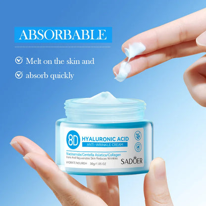 Hyaluronic Acid Face Cream Deeply Moisturizing Nourish Rejuvenates Skin Care Brighten Tender Hydrating Facial Collagen Cream