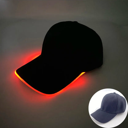Trendy Light Up Glowing Baseball Hat LED Luminous Hip Hop Rap Cap DJ Dance NightClub Bar Party Props Neon Hiphop Hat Supplies